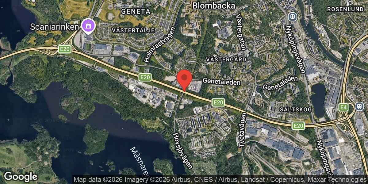 Föremål på vägen på E 20 mellan Trafikplats Saltskog V och Trafikplats Vasa