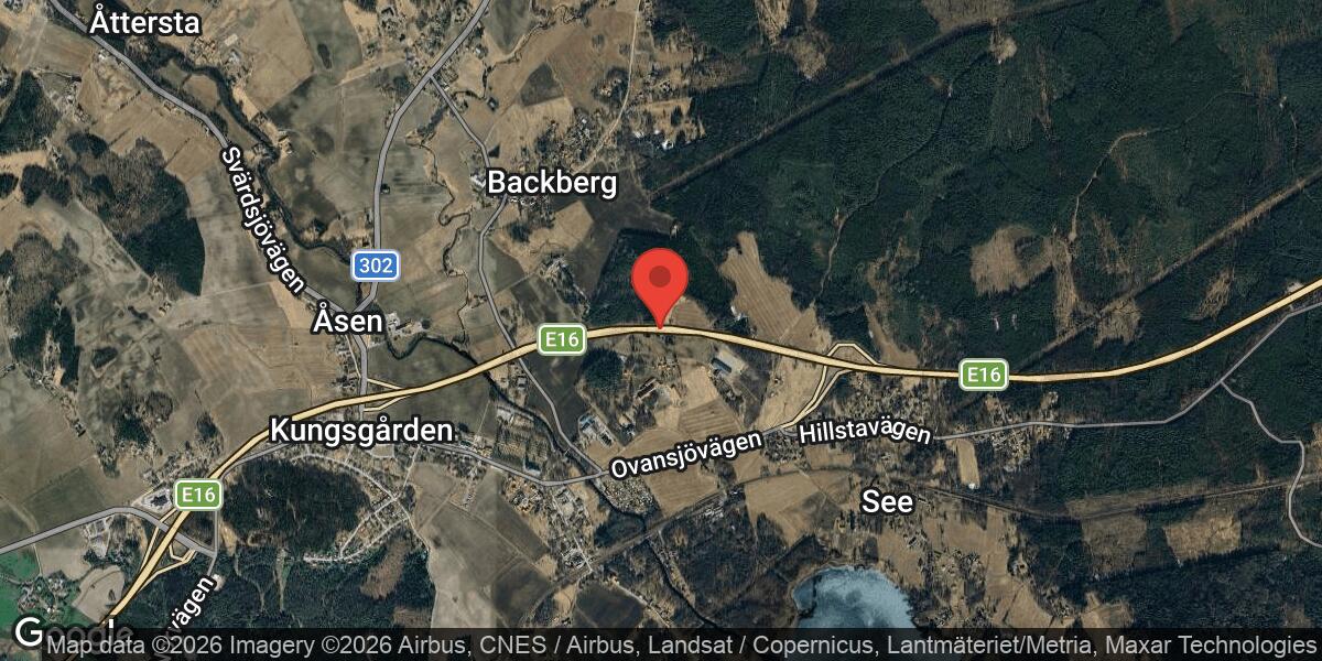 Bråte på vägen orsakar begränsad framkomlighet på E16 i Gävleborg