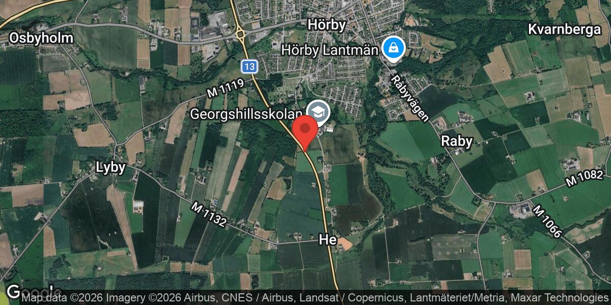 Vägarbete på Väg 13 söder om Hörby pågår till 21 april 2026