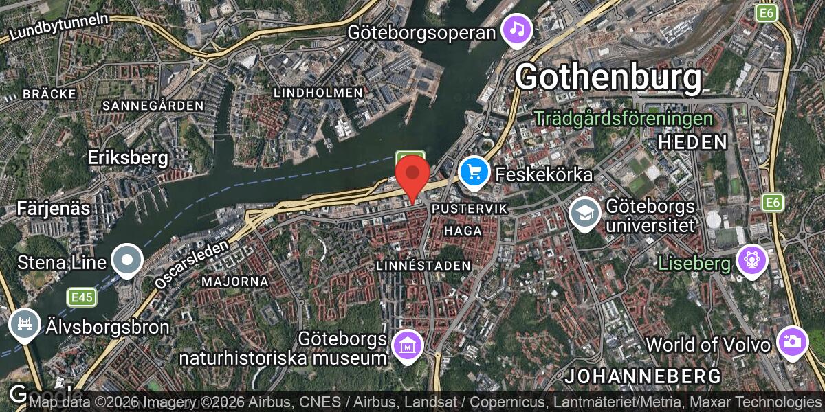 Vägarbete med stor påverkan på Första Långgatan vid Masthuggstorget i Göteborg