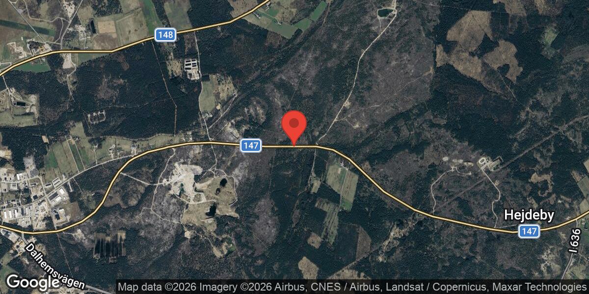 Belysningsarbete på Väg 147 mellan Slitevägen och Hejdeby den 22 april