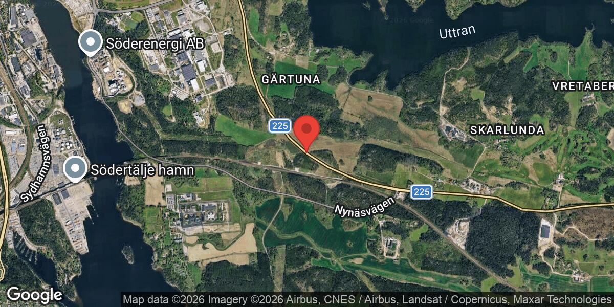 Kraftledningsarbete med växelvis trafik på väg 225 mellan Tysslinge och Gärtuna