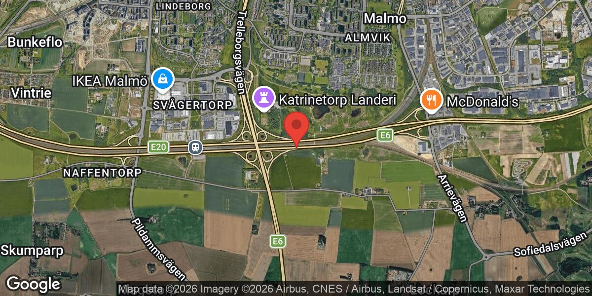 Vägarbete med stor påverkan på E6 mellan Trelleborg och Flädie