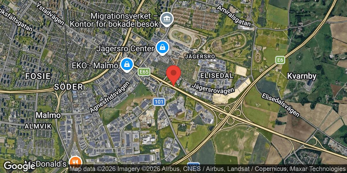Vägarbete på Väg 65.01 mellan trafikplatserna Hindby och Fredriksberg i Malmö