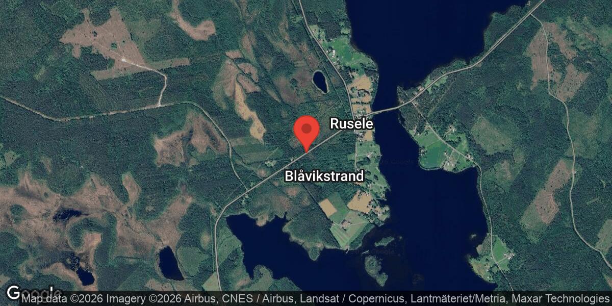 Översvämning på väg 984 mellan Blåviksjön och Rusele