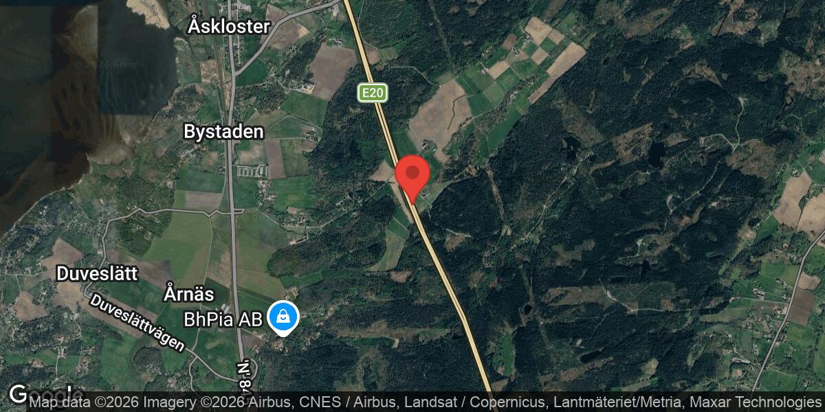 Lastbil med punktering orsakade stor påverkan på E6 mellan Varberg N och Värö