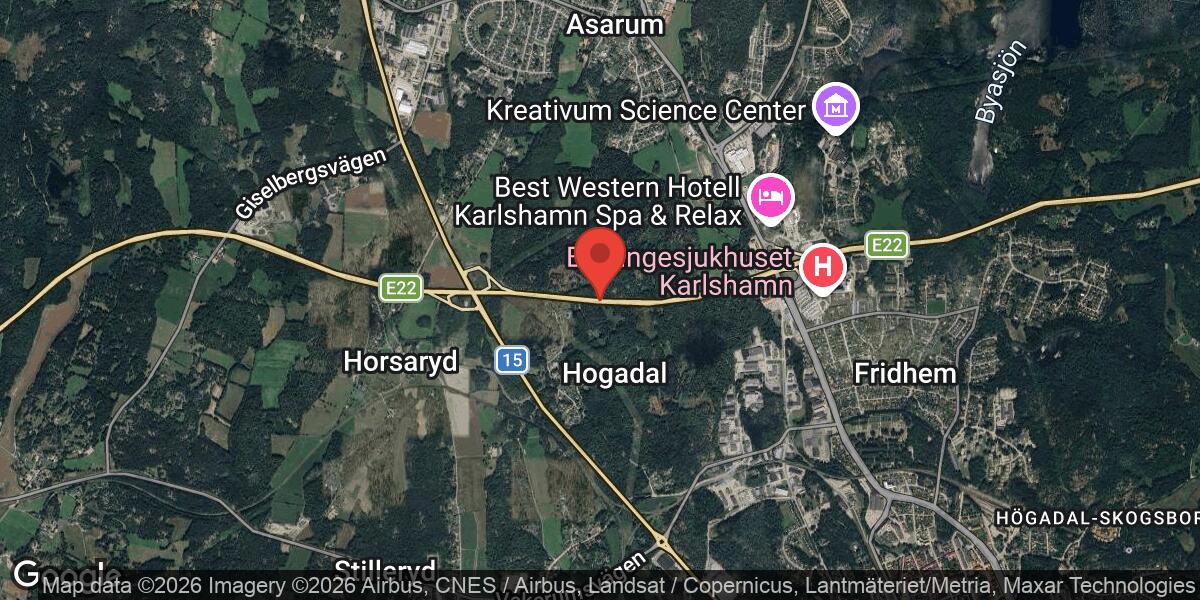 Fordonshaveri med stillastående hästtransport påverkar trafiken på E22 mellan Karlshamn V och Karlshamn N