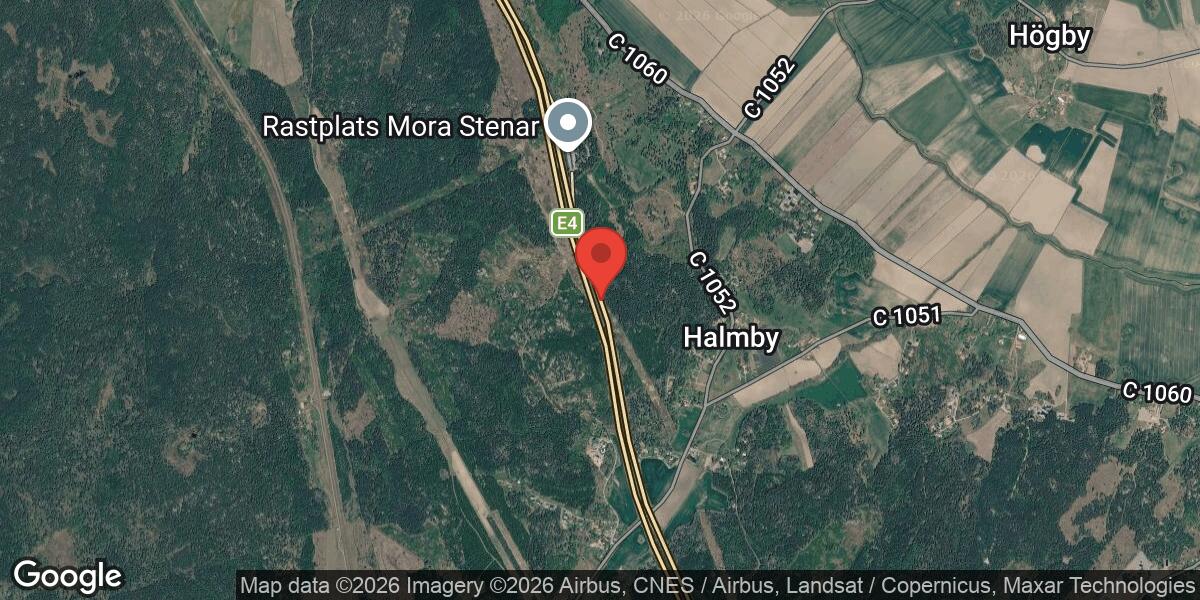 Rådjur nära E4 mellan Brunnby och Säby påverkar trafiken