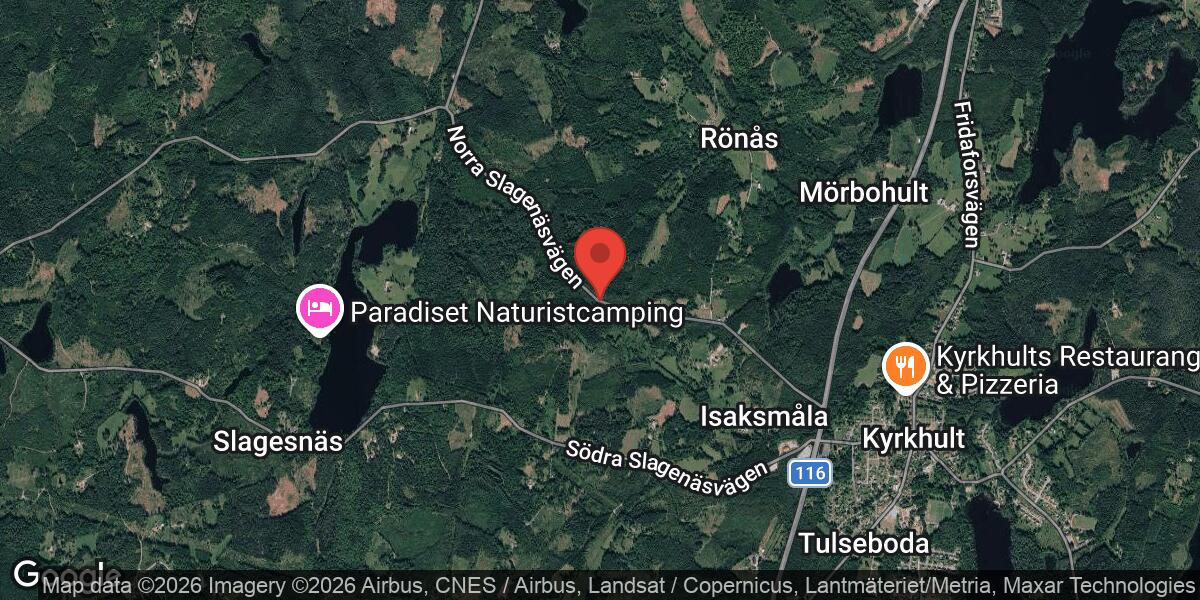 Träd över vägbanan på Väg 585 vid Emmedal