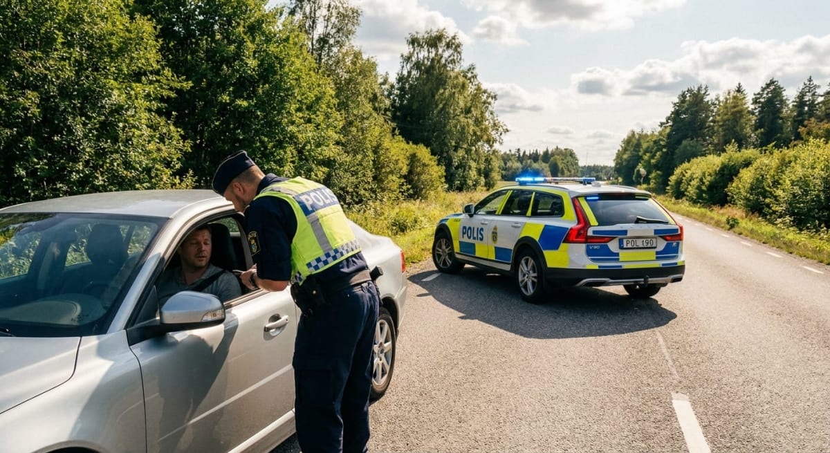 Trafikkontroll i Kramfors – sex förare fick böter, ett körkort omhändertaget