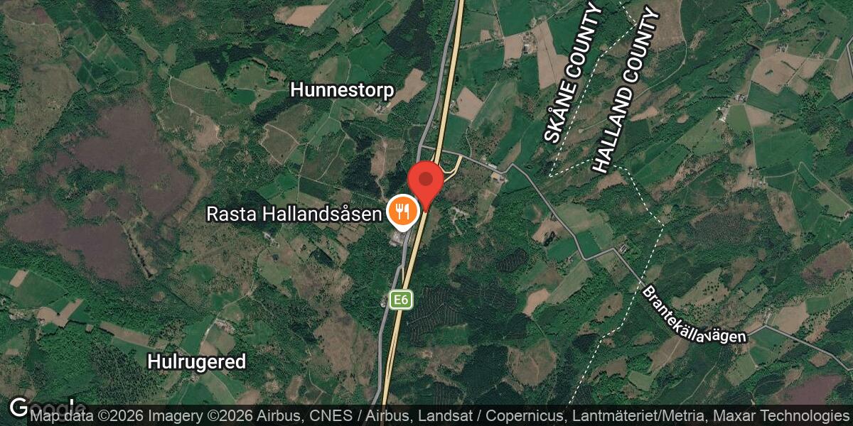 Trafikolycka med tungt fordon på E6 mellan Hjärnarp och Hallandsås
