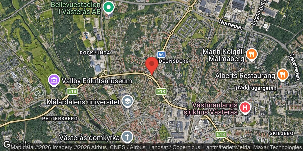 Fordonshaveri på Väg 56 i Västerås påverkar trafiken