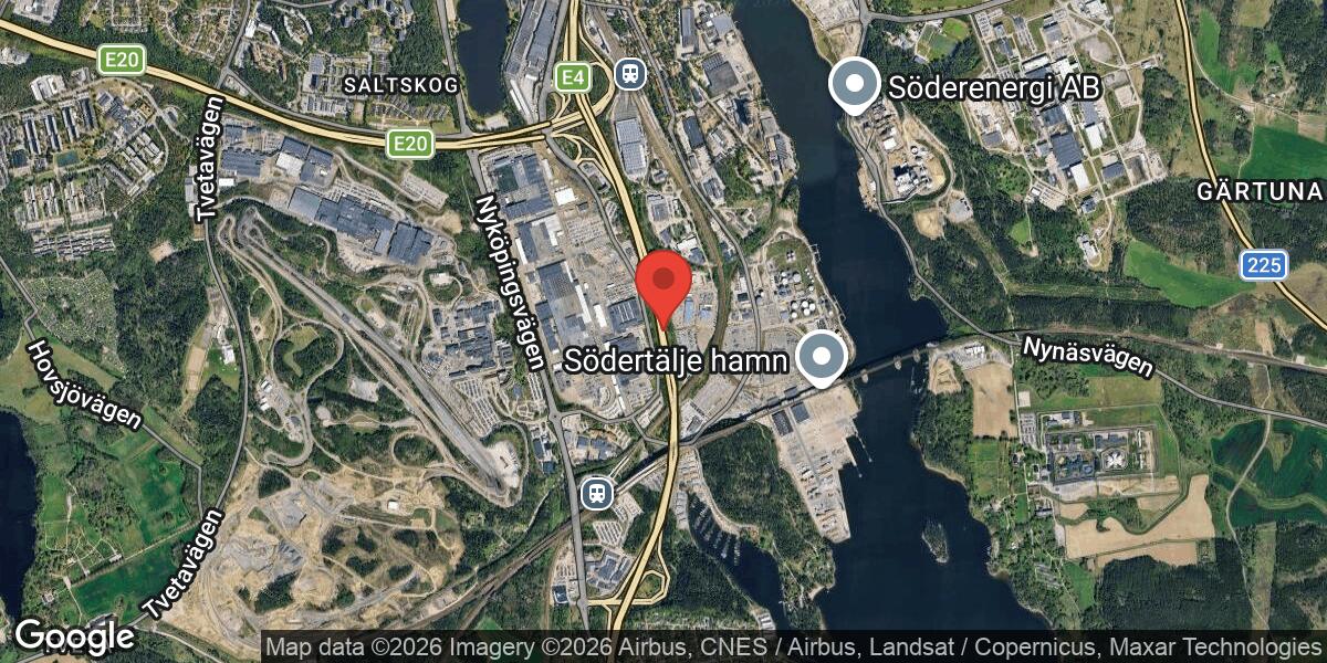 Lastbilshaveri på E4 mellan Södertälje syd och Saltskog Ö påverkar trafiken