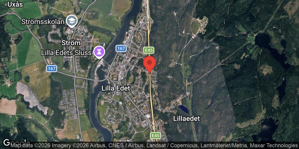 Fordonshaveri på E45 vid Lilla Edetmotet påverkar trafiken mot Göteborg