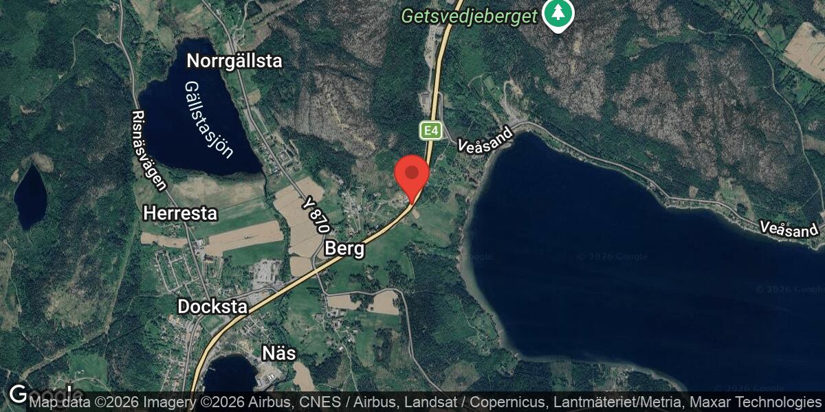 Vägarbete på E4 mellan Näs och Berg påverkar trafiken