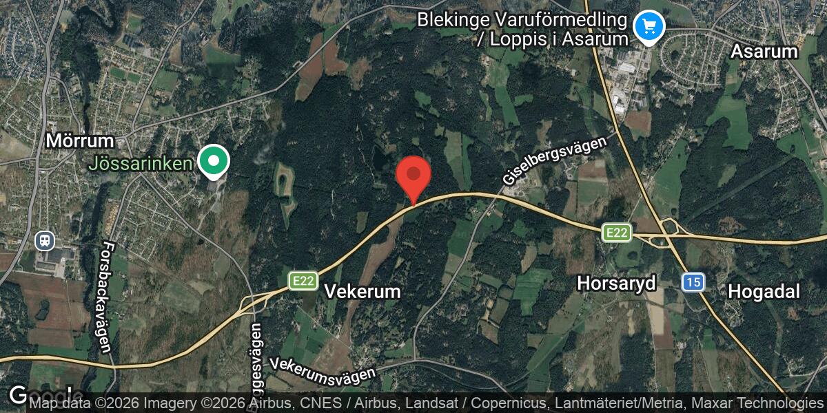Brand i fordon på E22 mellan Mörrum Ö och Karlshamn V