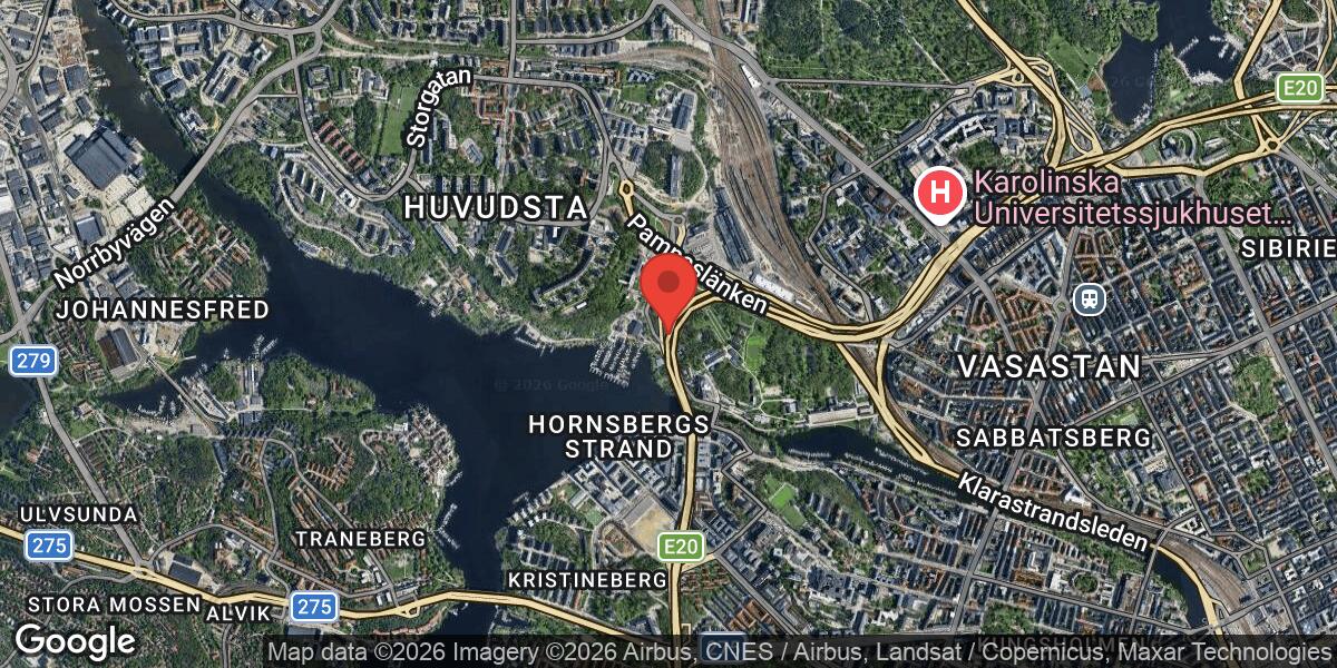 Fordonshaveri på E4 vid Trafikplats Tomteboda påverkar trafiken mot Södertälje