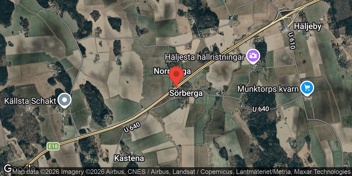 Bärgning av personbil på E18 mellan Trafikplats Strö och Trafikplats Morgendal