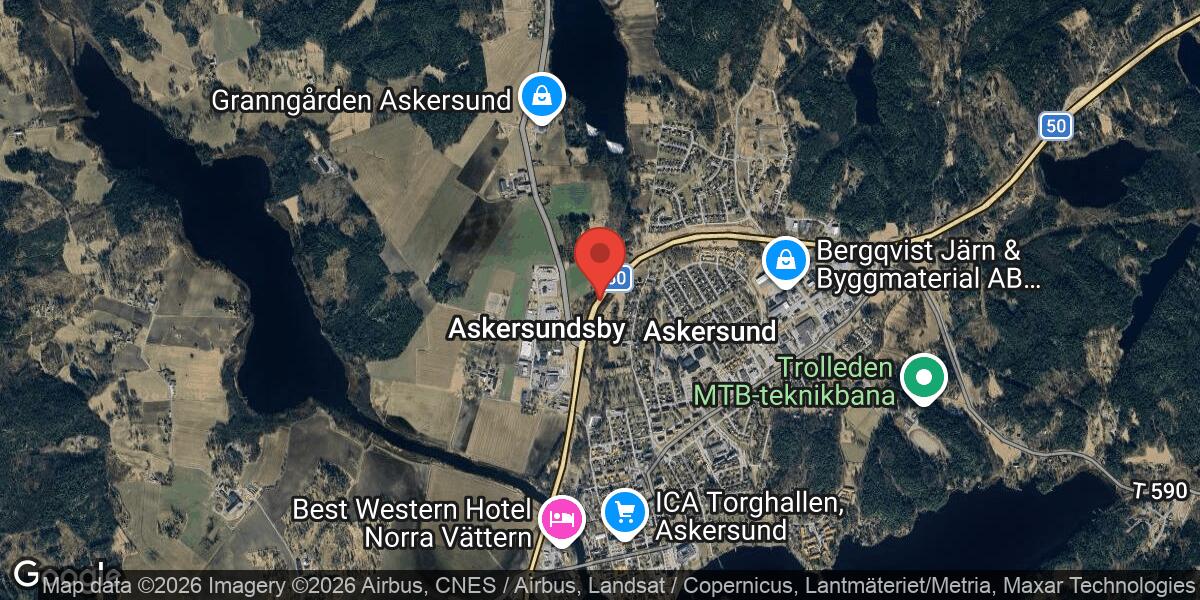 Vägarbete med stor påverkan på väg 50 mellan Askersunds Landkyrka och Askersund Ö