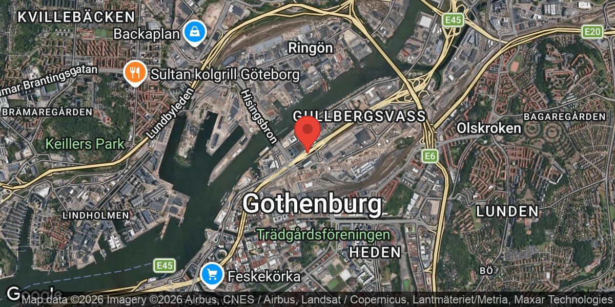 Vägarbete vid Gullbergstunneln påverkar trafiken på E45