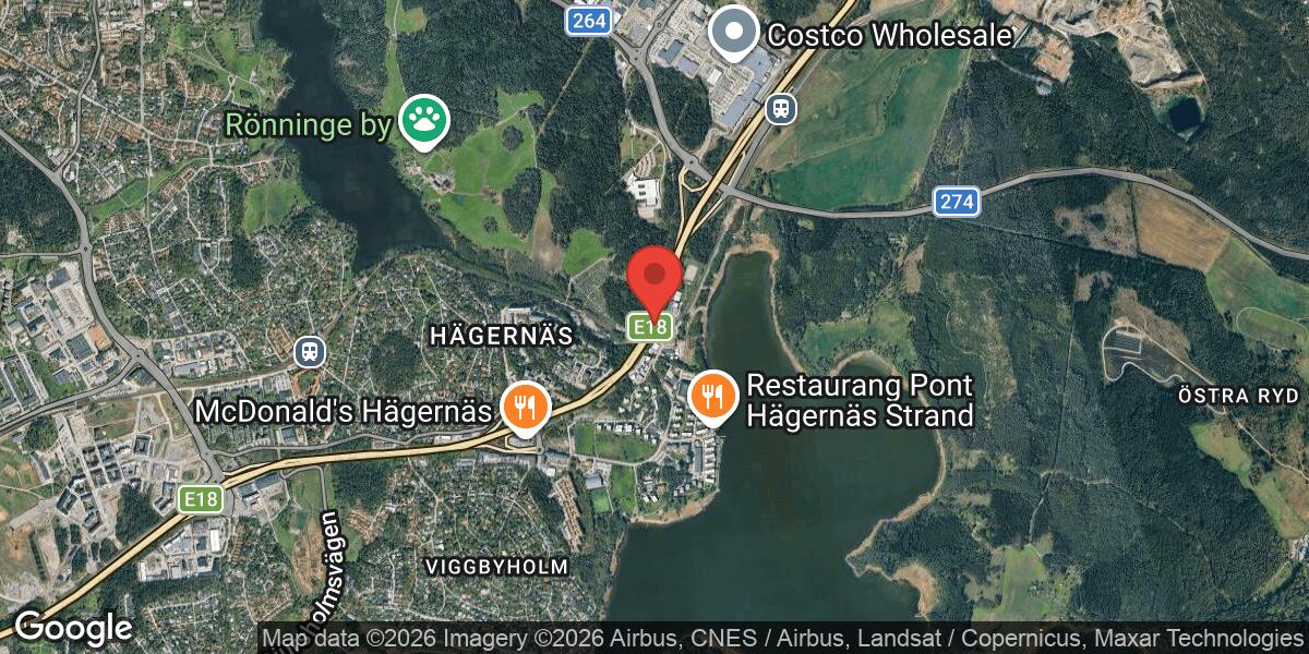 Fordonshaveri på E18 mellan Hägernäs och Arninge påverkar trafiken