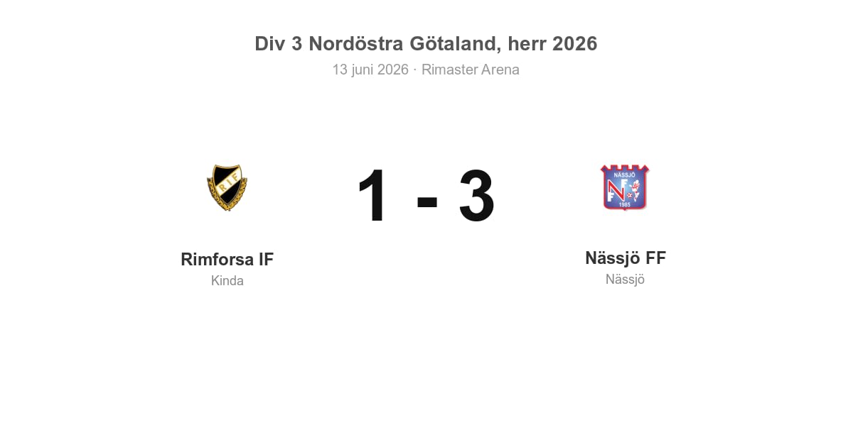 Bortavinst för Nässjö mot Rimforsa – 3–1
