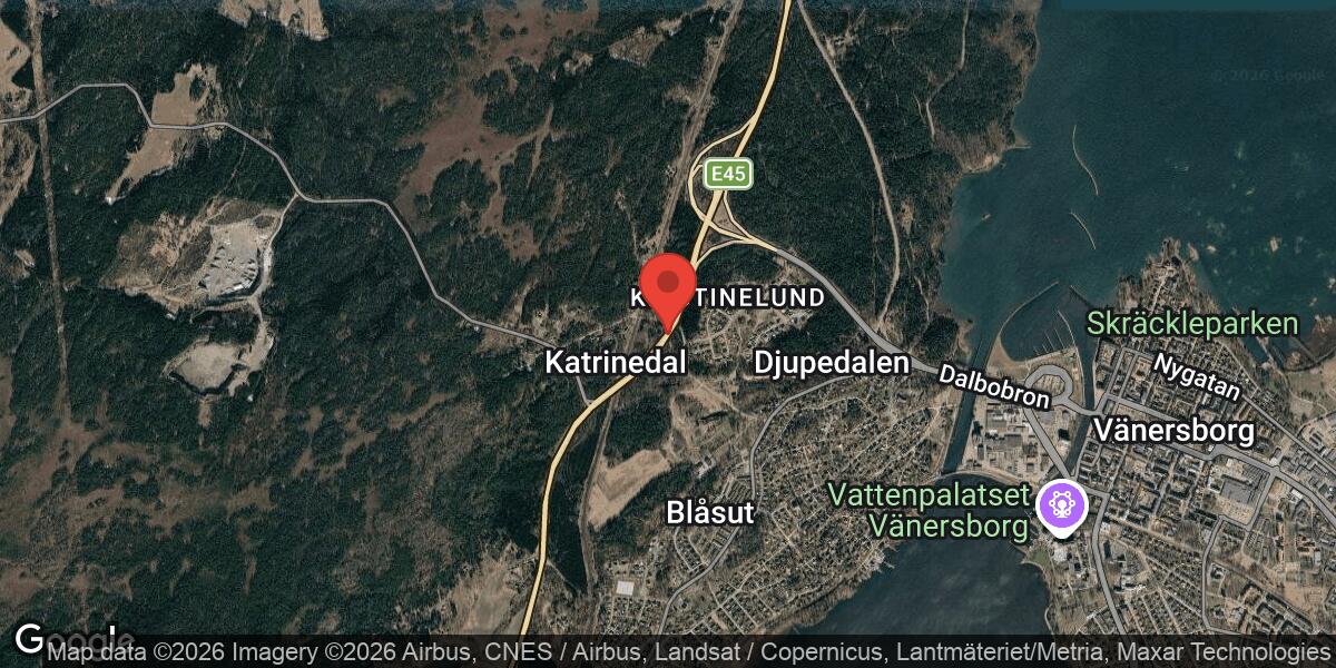 Singelolycka på E45 mellan Kristinelund och Trafikplats Vänersborg