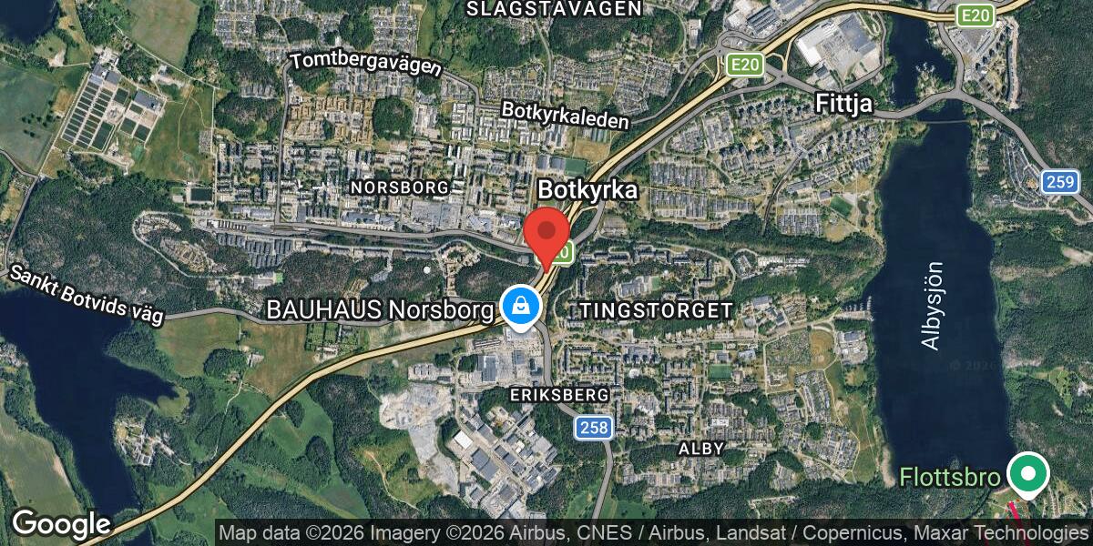 Fordonshaveri på E4 vid Trafikplats Hallunda påverkar trafiken mot Södertälje