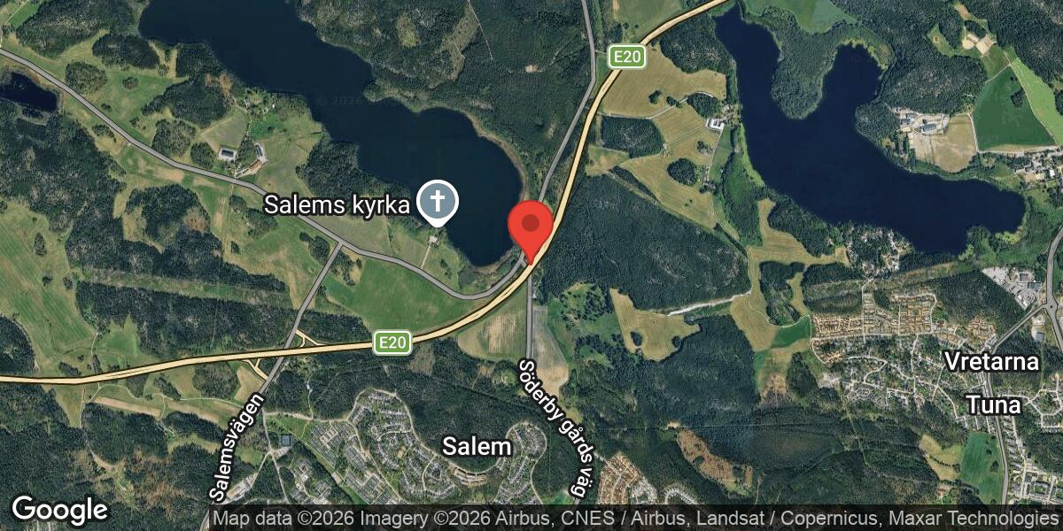 Vägarbete på E4 vid Nedre Söderby i riktning mot Södertälje avslutat