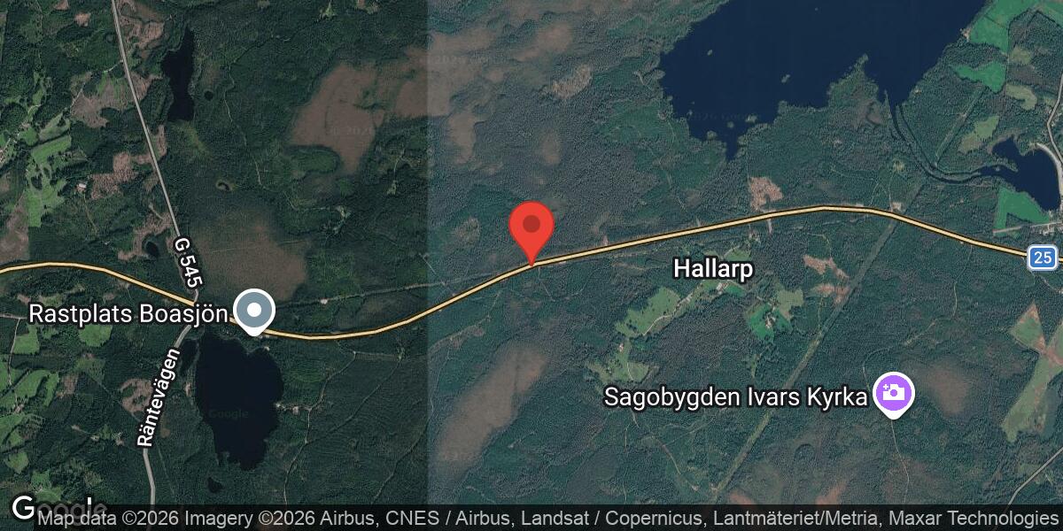 Vägarbete med stor påverkan på väg 25 mellan Hillershult och Ljungby S avslutat