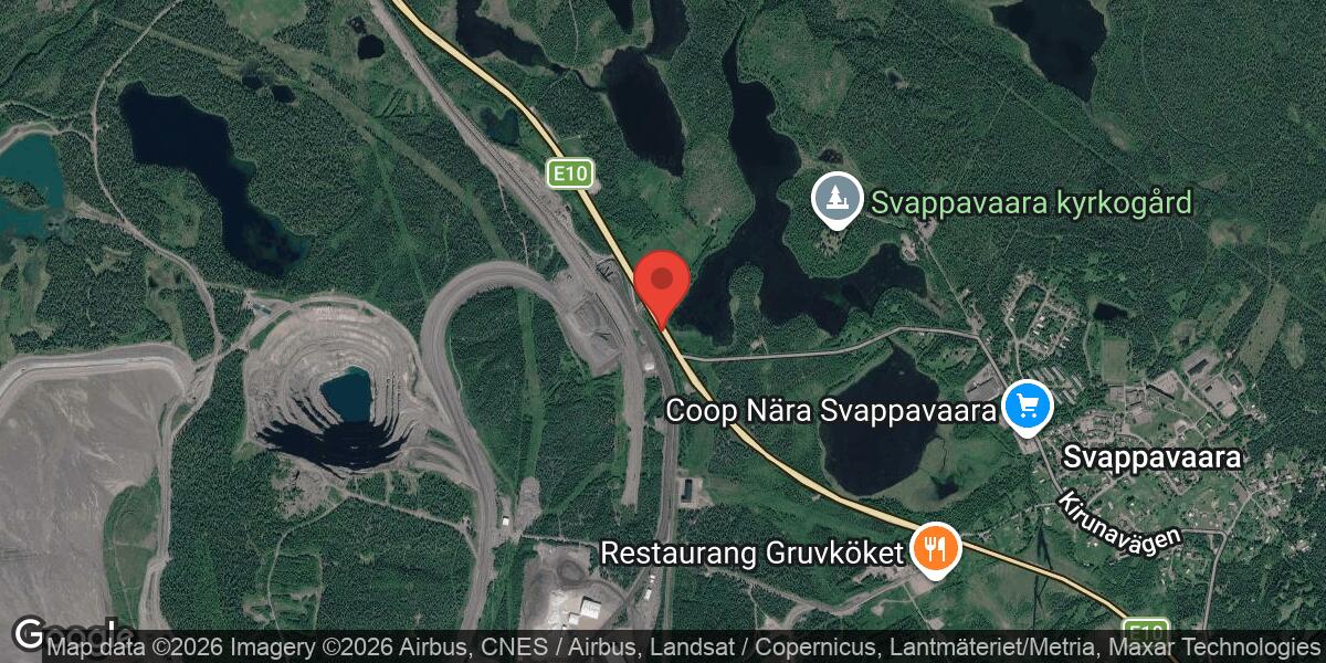 Brand i lastbil orsakade stor påverkan på E10 mellan Svappavaara och Kauppinen