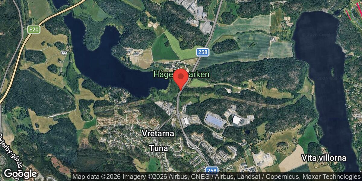 Stor påverkan på väg 258 vid Hågelby på grund av älg nära vägbanan