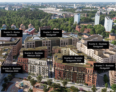 Fabege byggstartar 132 nya bostadsrätter i Haga Norra