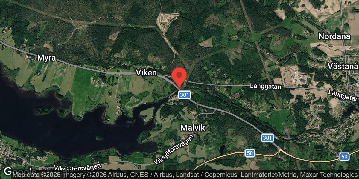 Broinspektion med underbrolift på väg 301 mellan Alfta V och Malvik