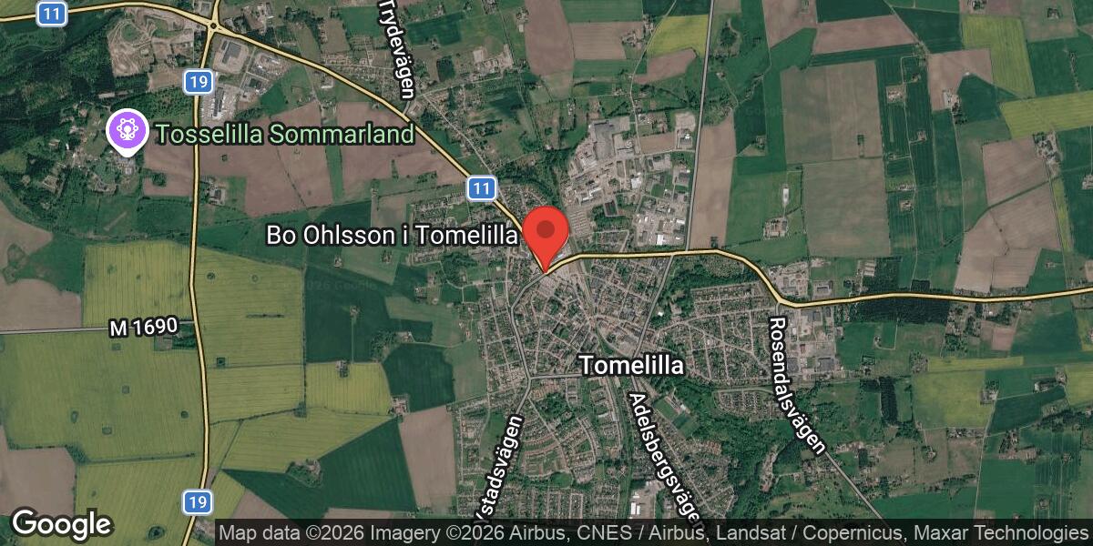 Trafiksignal ur funktion vid Tomelilla på Väg 11