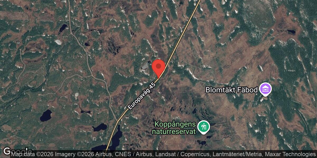 Beläggningsskador på E45 vid Koppången åtgärdas under lördagen