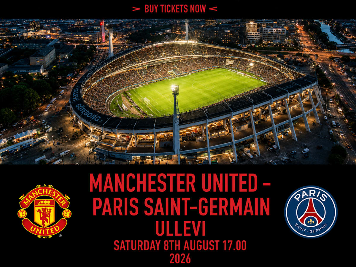 Manchester United och PSG möts på Ullevi den 8 augusti