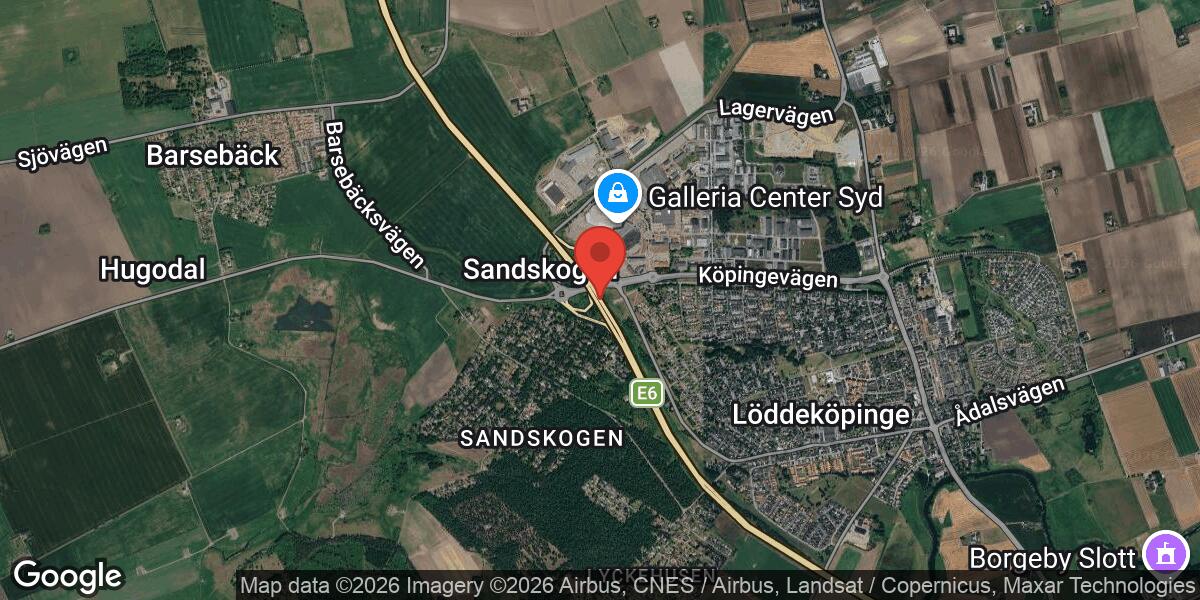 Fordonshaveri vid trafikplats Löddeköpinge på E6 i riktning mot Halmstad