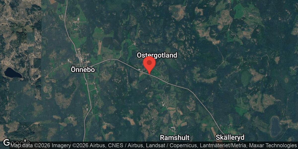 Nedfallet träd blockerade väg 611 mellan Önnebo och Bergstugan