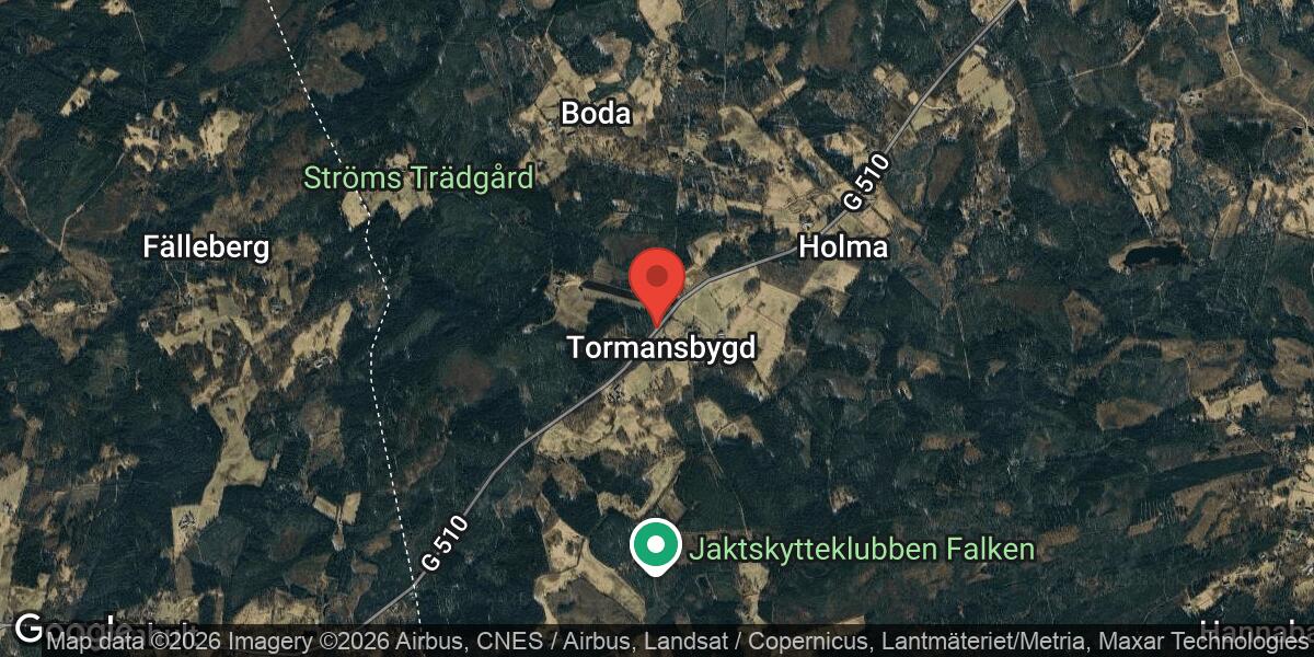Singelolycka på väg 510 vid Tormansbygd påverkar trafiken