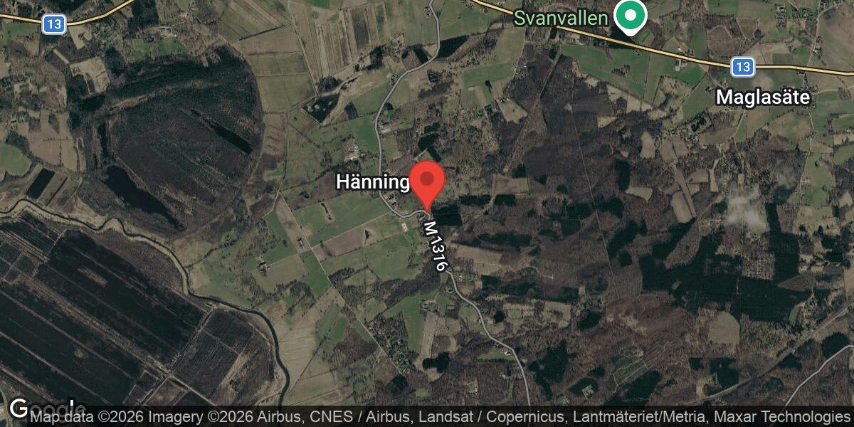 Singelolycka stänger väg 1316 mellan Ormanäs och Munkarp
