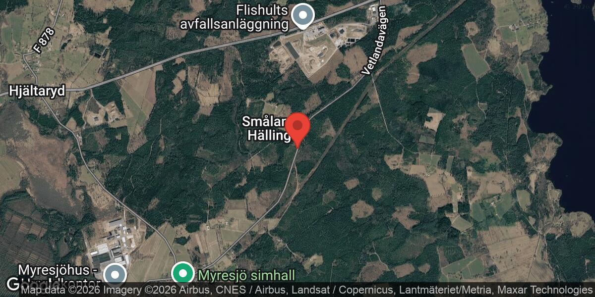 Viltolycka med älg på väg 877 norr om Myresjö