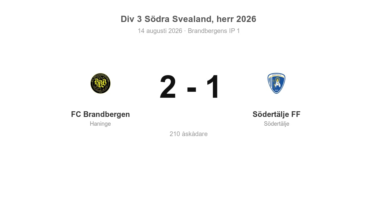 Förlust borta mot FC Brandbergen för Södertälje FF