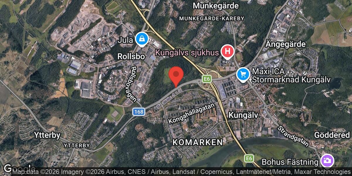 Singelolycka på väg 168 mellan Kungälvsmotet och Komarken
