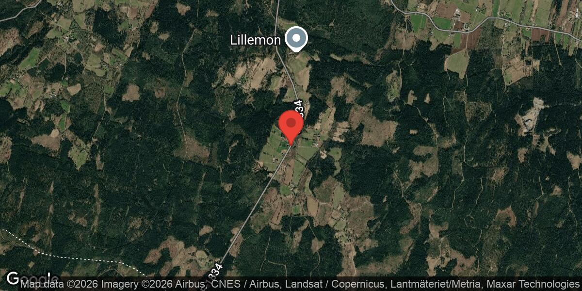 Beläggningsarbete på väg 2834 mellan Länsgräns och Grimmestorp