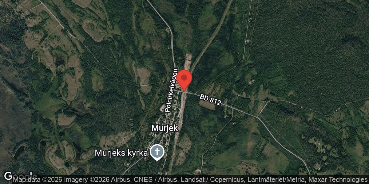 Vägarbete med avstängning vid järnvägsövergång på väg 812 mellan Lillåfors och Murjek