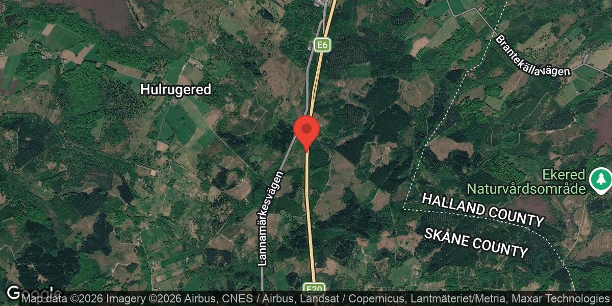 Vägarbete med stor påverkan på E6 mellan Halland/Skåne län och Trafikplats Hjärnarp