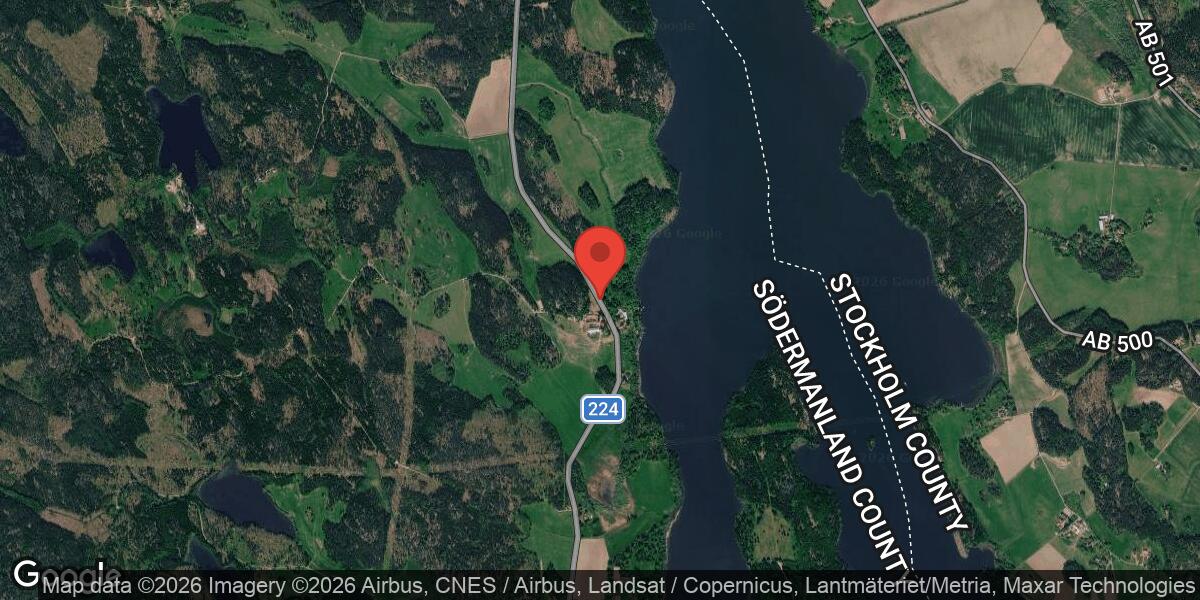Kor på vägen påverkar trafiken på väg 224 mellan Ekbacken och Gnesta