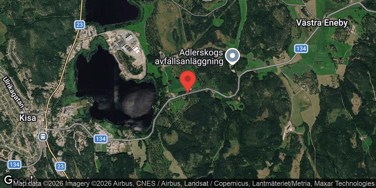 Singelolycka på väg 134 öster om Kisa med stor påverkan