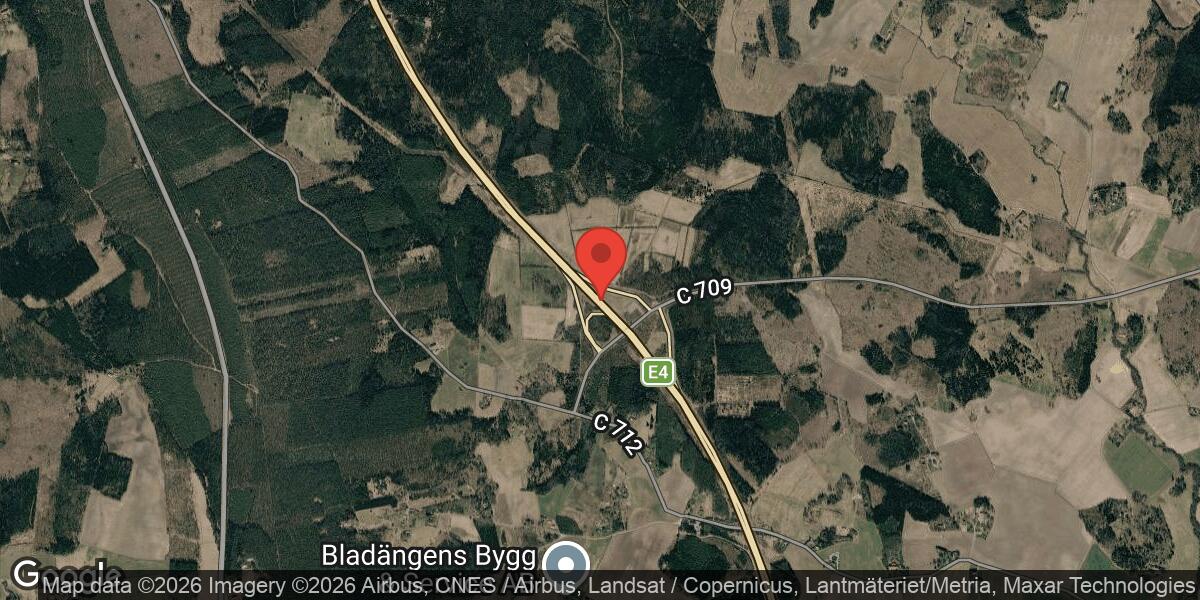 Beläggningsarbete påverkar påfart från Väg 709 till E4 i Tierp kommun